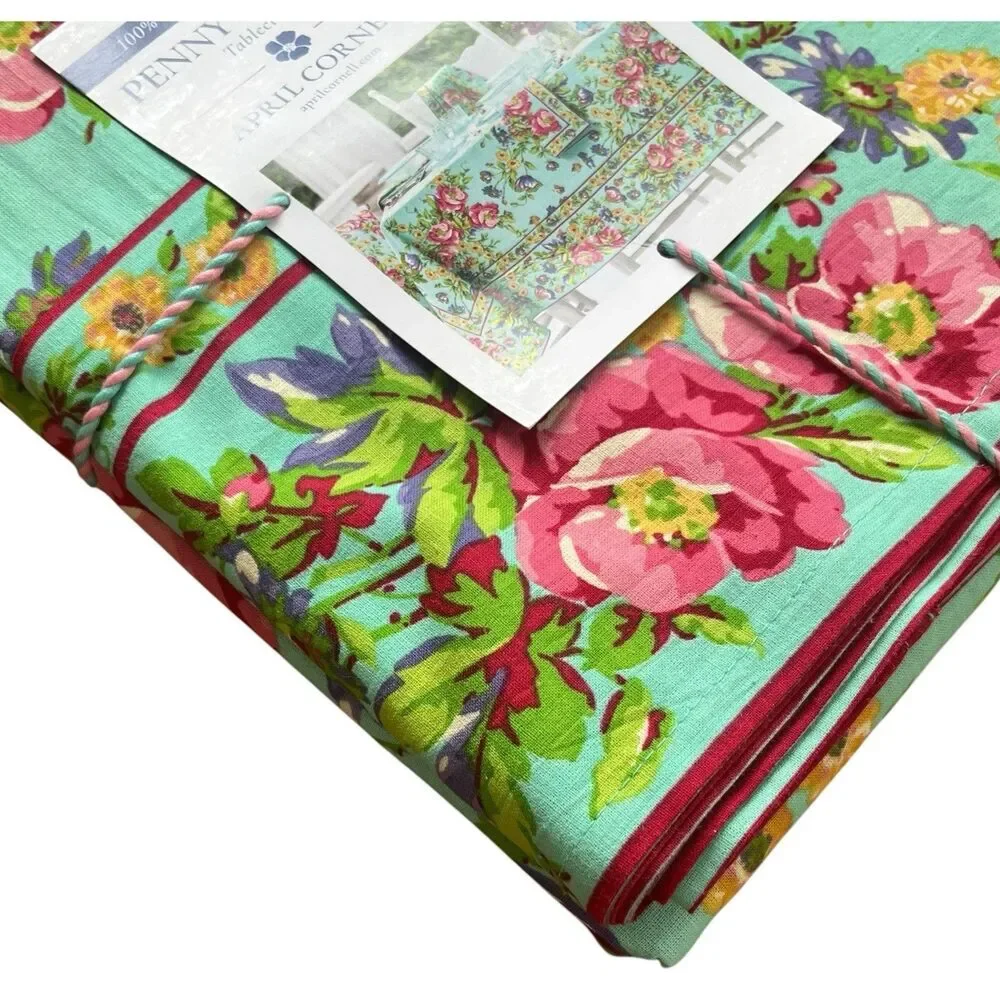 April Cornell Pennys Patio Floral Tablecloth 70